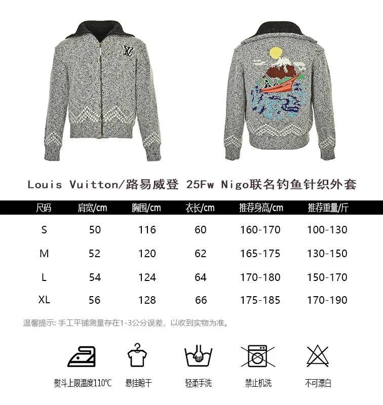Louis Vuitton 25Fw Nigo Fishing Knitted Jacket